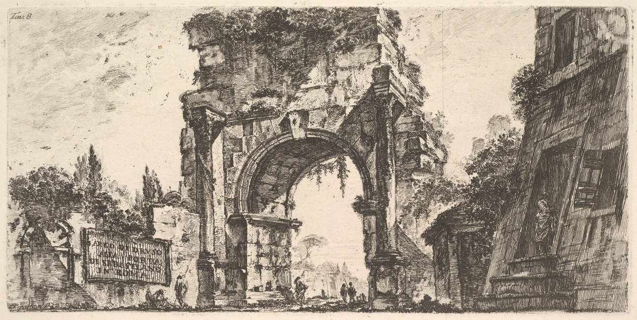 Arco di Druso alla Porta S. Sebastiano a Roma, ca. 1748 da Giovanni Battista Piranesi