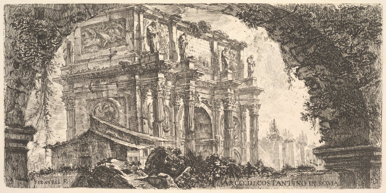 Tavola 9: Arco di Costantino a Roma, da "Antichità Romane de