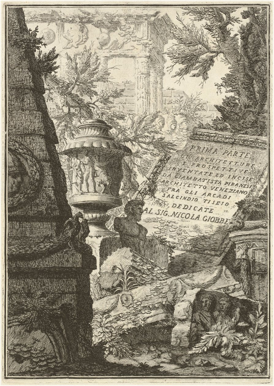 Prima parte di architetture e prospettive (Prima edizione, terza emissione) da Giovanni Battista Piranesi