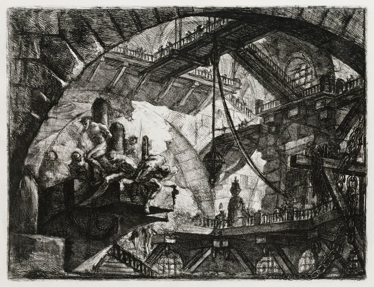 Prigionieri su una piattaforma sporgente da Giovanni Battista Piranesi