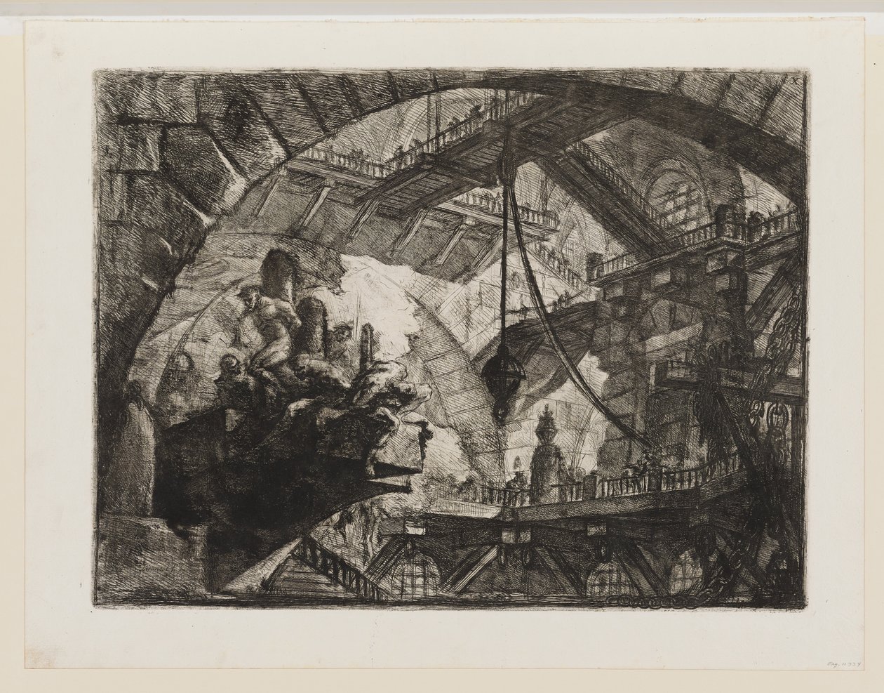 Prigionieri su una piattaforma sporgente da Giovanni Battista Piranesi