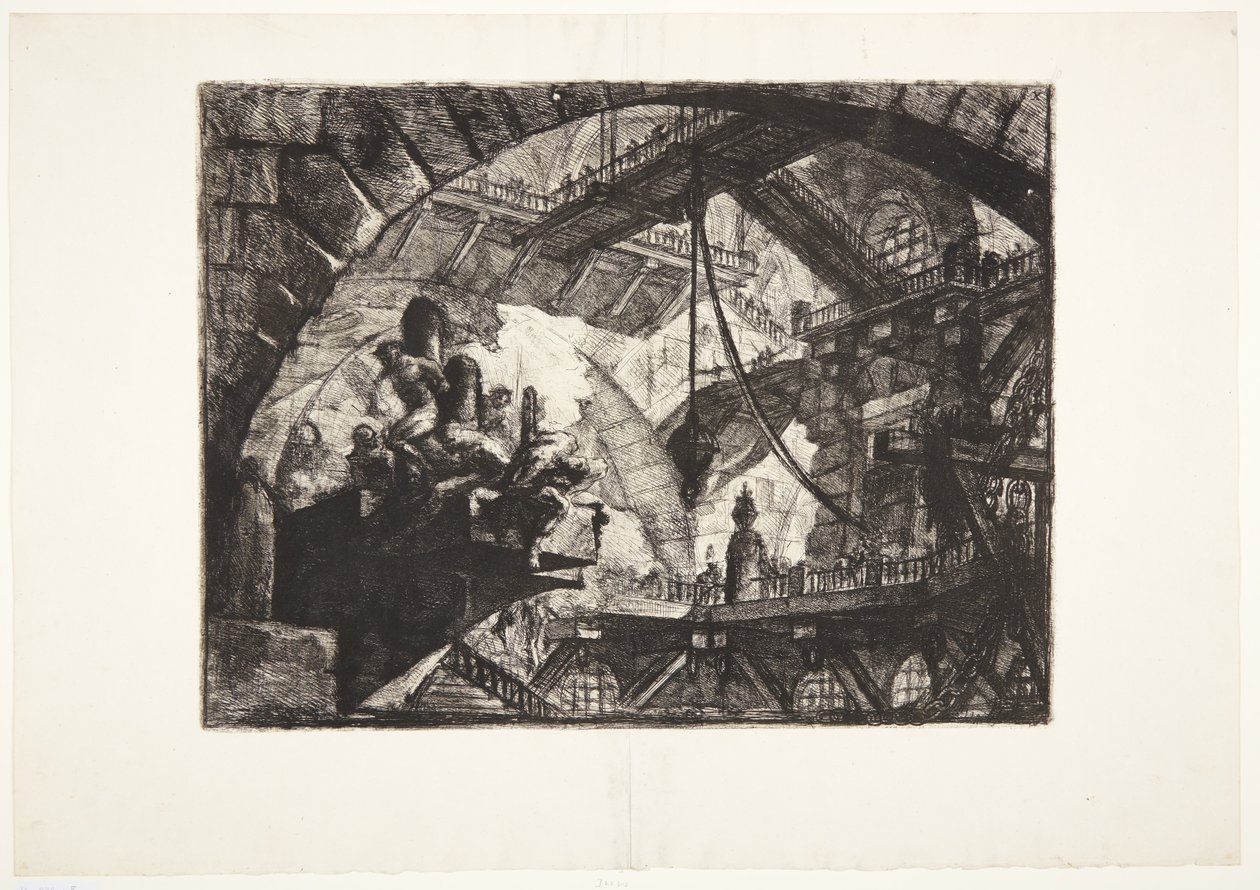 Prigionieri su una piattaforma sporgente da Giovanni Battista Piranesi