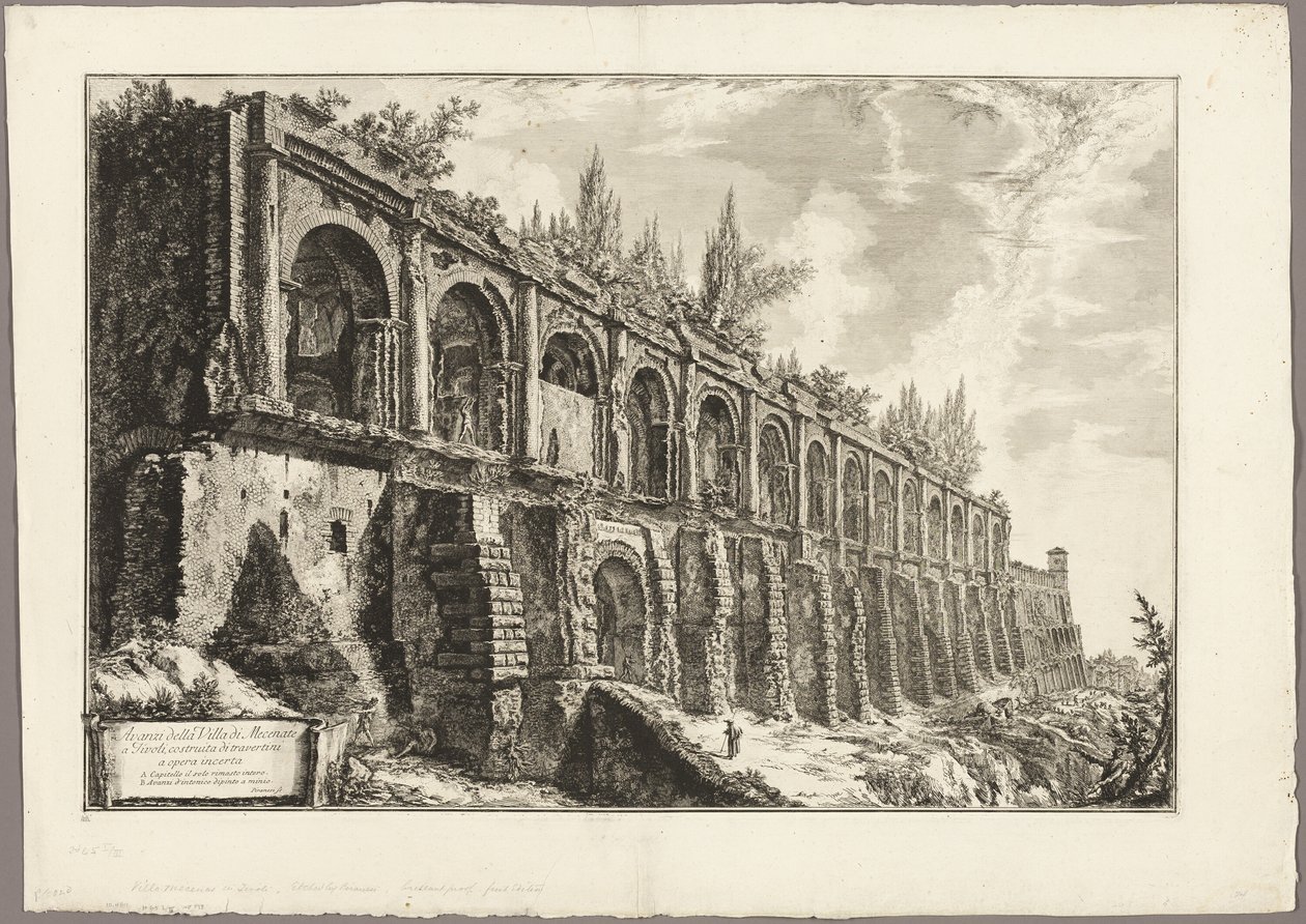 Rovine della Villa di Mecenate a Tivoli, da Vedute di Roma da Giovanni Battista Piranesi