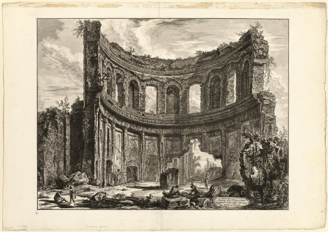 Resti del cosiddetto Tempio di Apollo a Villa Adriana, Tivoli, da Vedute di Roma da Giovanni-Battista Piranesi