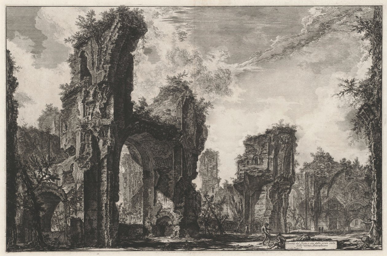 Rovine del Sisto, o sia della gran sala delle Terme Antoniniane da Giovanni Battista Piranesi
