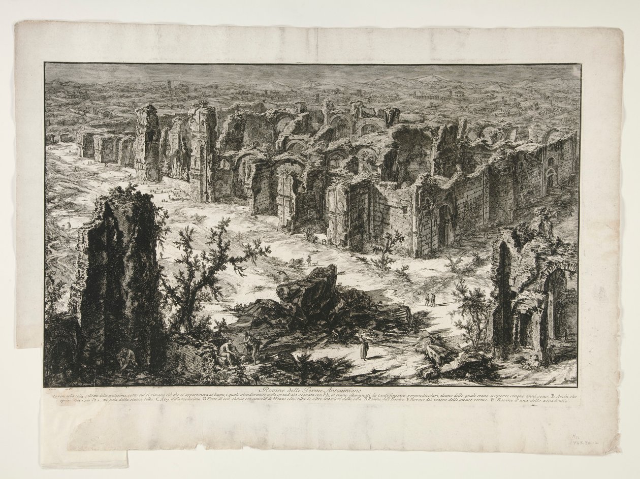 Rovine delle Terme Antoniniane, da Vedute di Roma da Giovanni Battista Piranesi