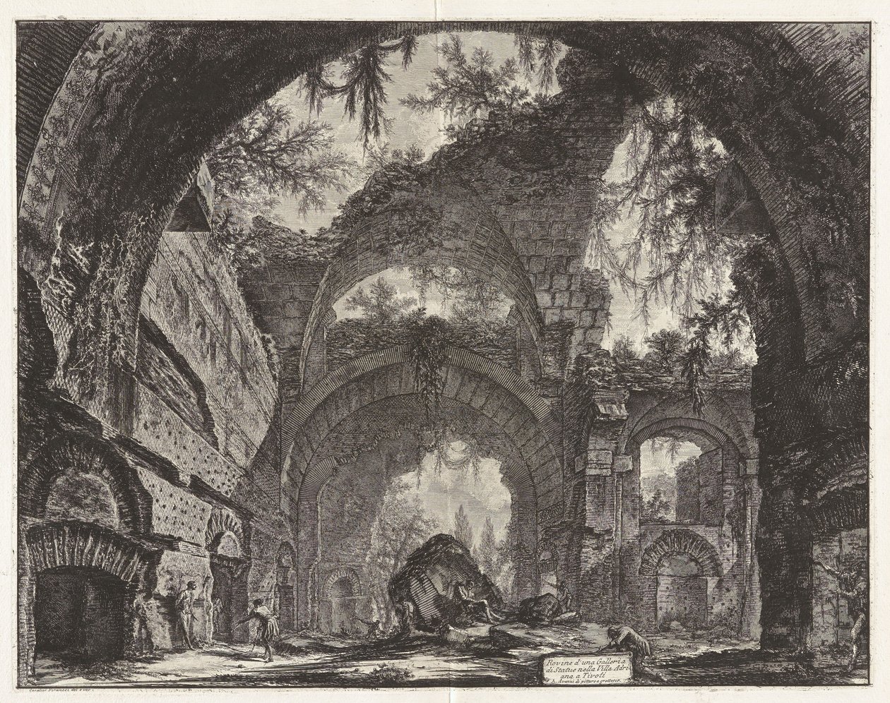 Rovine di una galleria di statue nella Villa Adriana a Tivoli [in realtà le grandi terme], da Vedute di Roma (Vedute di Roma) da Giovanni Battista Piranesi