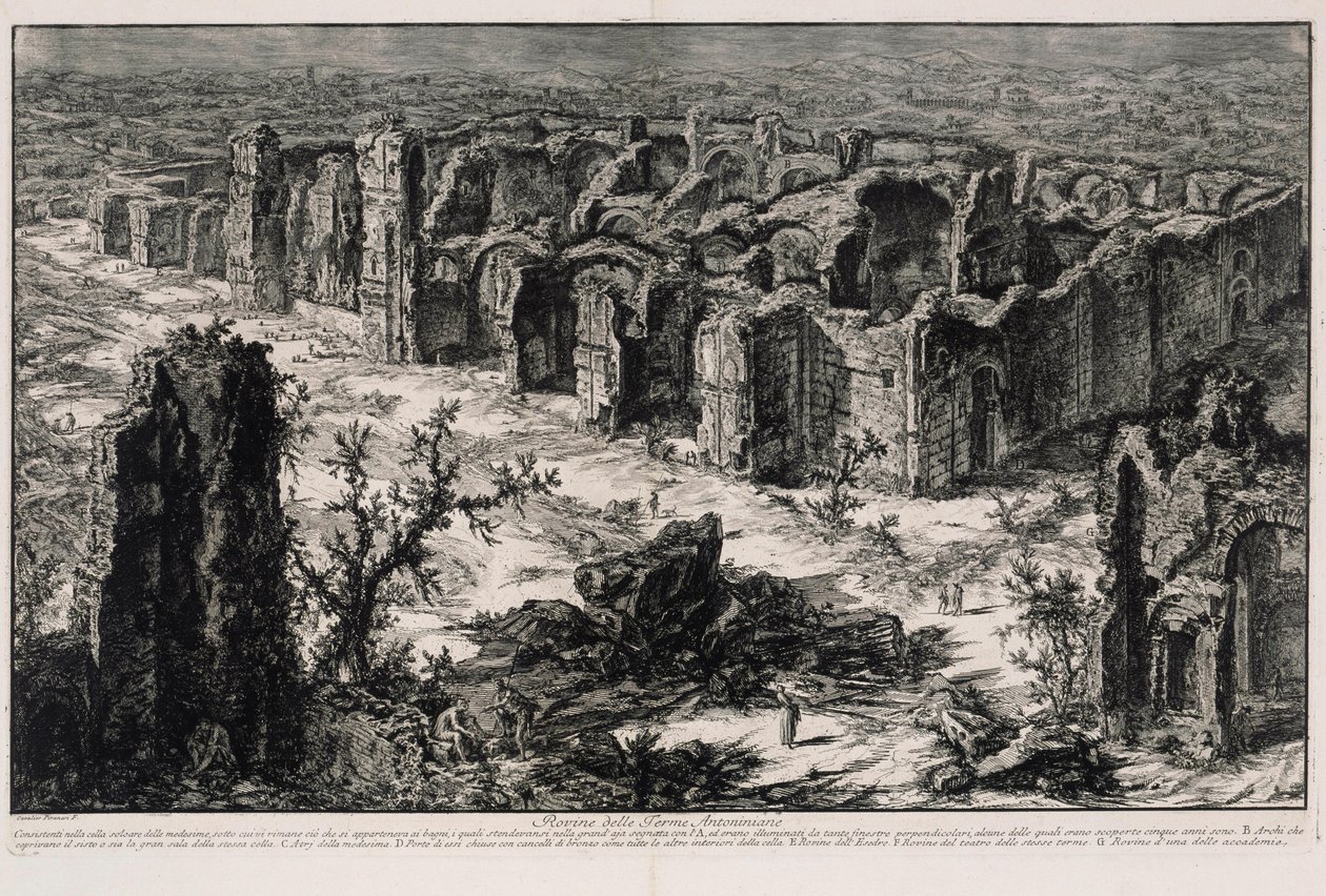Rovine delle terme di Caracalla (da: Vedute di Roma) da Giovanni Battista Piranesi