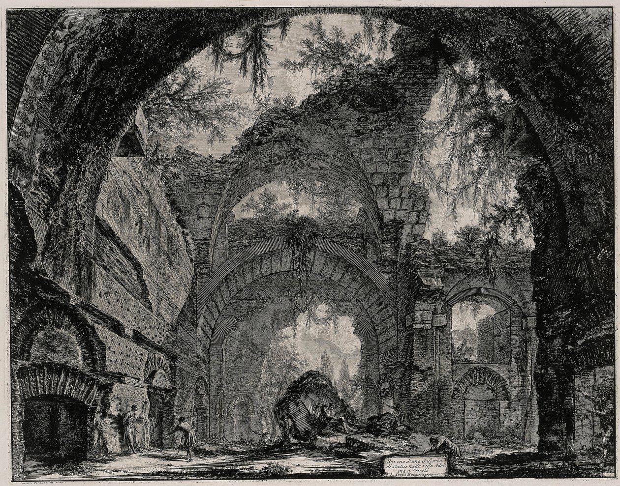 Rovine di una galleria di statue nella Villa Adriana presso Tivoli (da: Vedute di Roma) da Giovanni Battista Piranesi