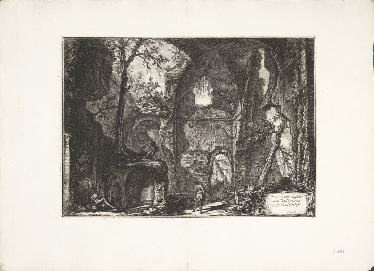 Rovina nella Villa Barberini da Giovanni-Battista Piranesi