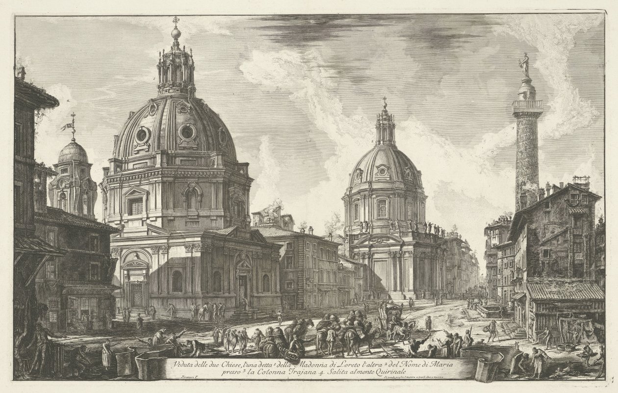 Santa Maria di Loreto e Santissimo Nome di Maria a Roma da Giovanni Battista Piranesi