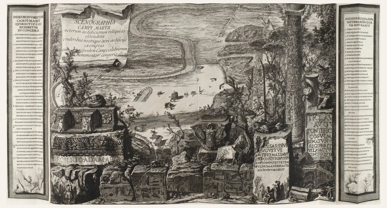 Scenographia Campi Martii, pagina da Il Campo Marzio dell