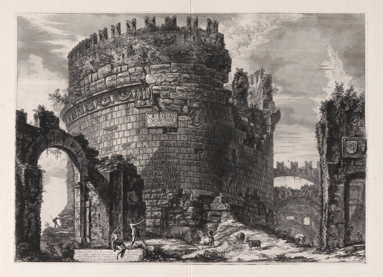 Sepolcro di Cecilia Metella da Giovanni Battista Piranesi