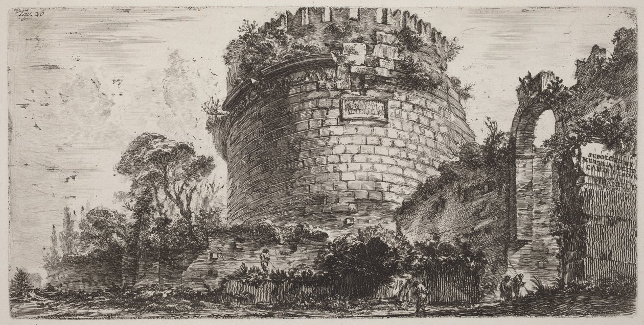 Sepolcro di Metella detto Capo di Bove da Giovanni Battista Piranesi