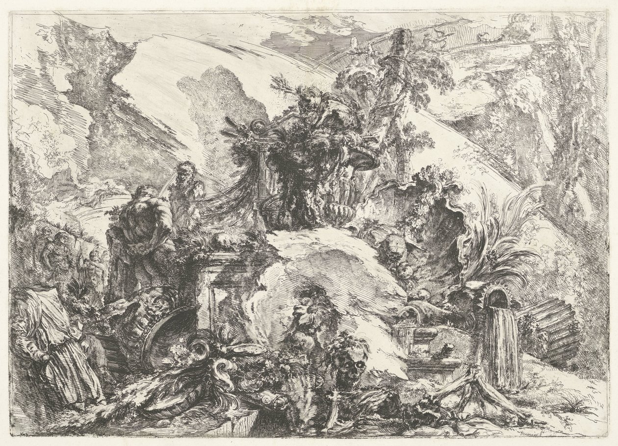 Scheletri e sculture da Giovanni Battista Piranesi