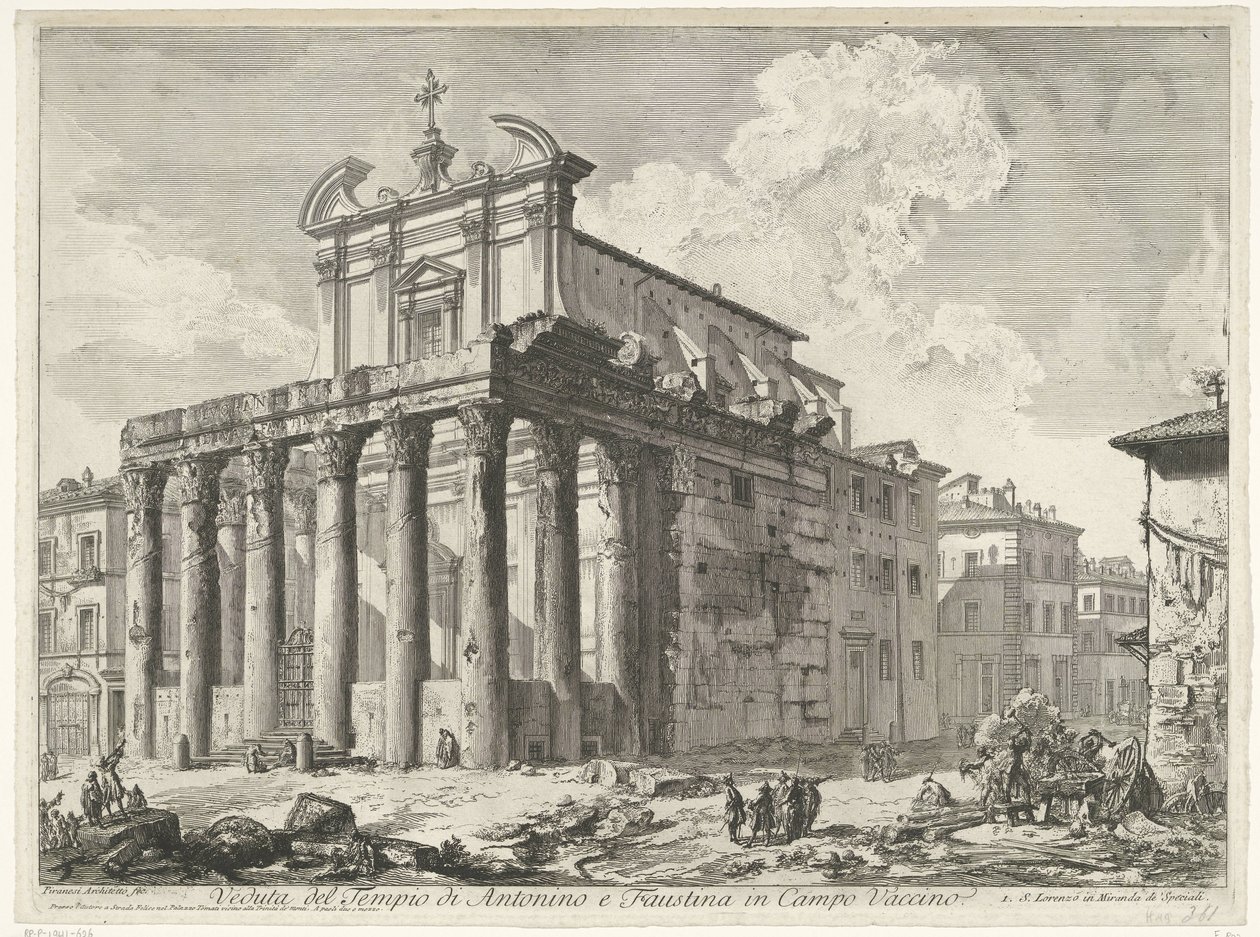 Tempio di Antonino e Faustina a Roma da Giovanni Battista Piranesi