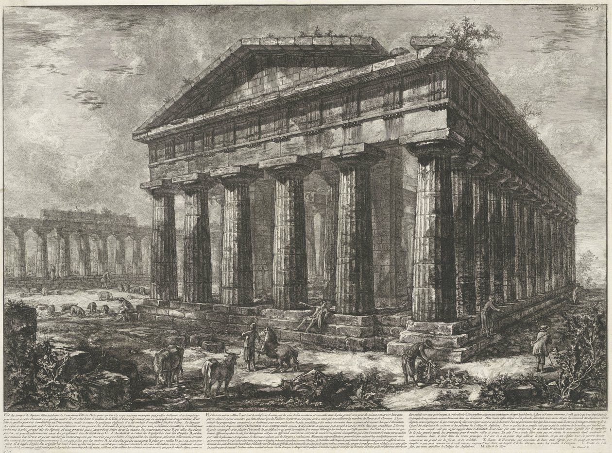 Tempio di Nettuno a Paestum da Giovanni Battista Piranesi