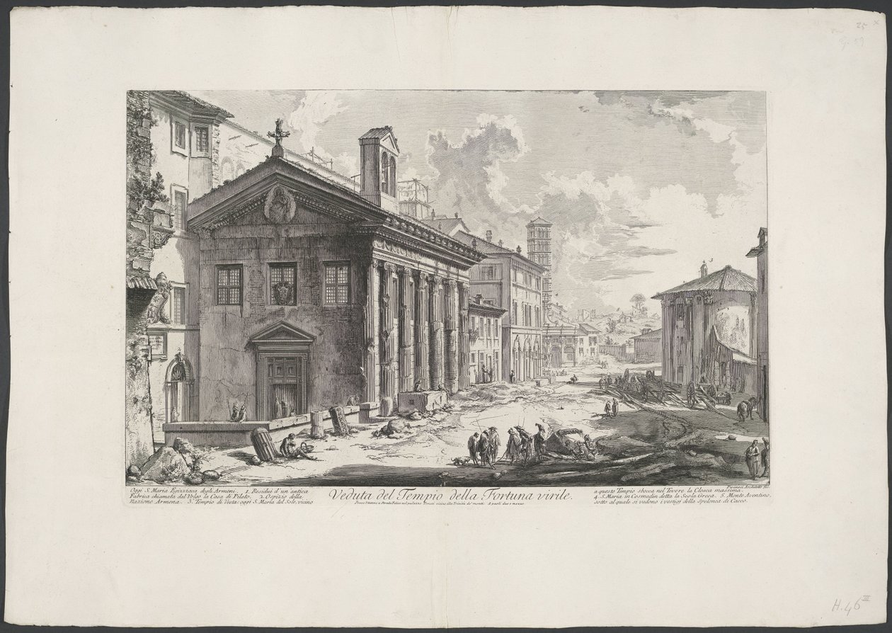Tempio di Portuno a Roma da Giovanni Battista Piranesi