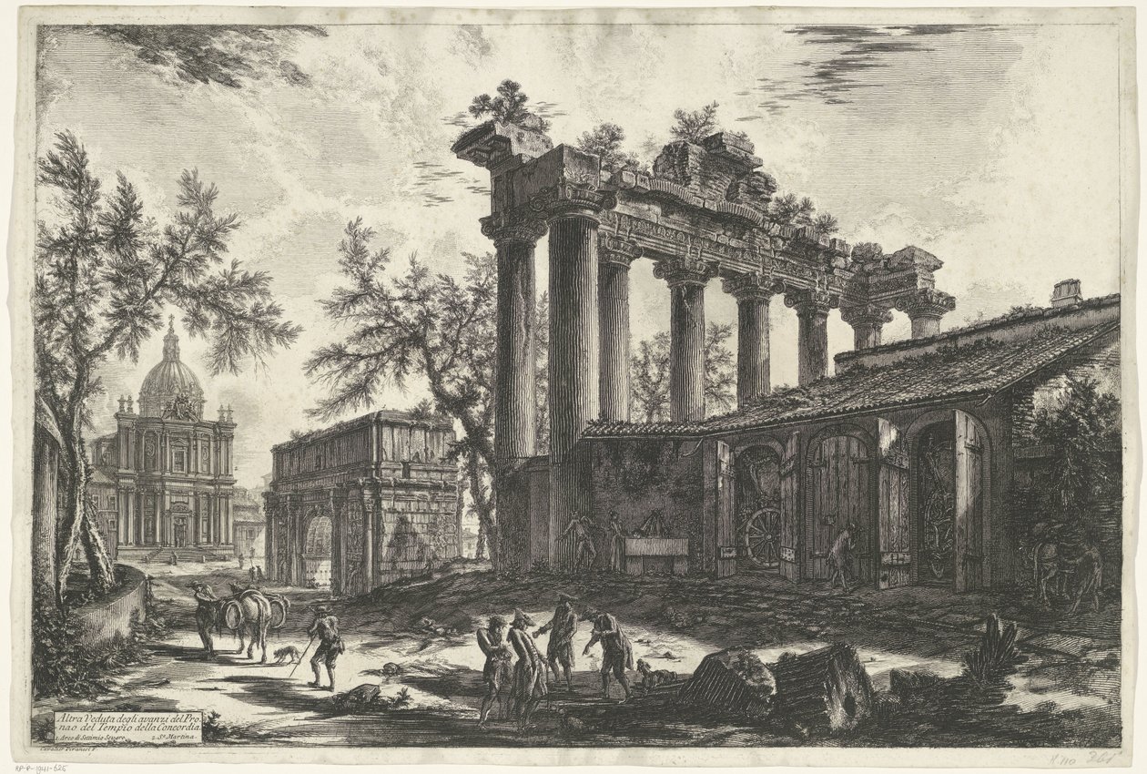 Tempio di Saturno a Roma da Giovanni Battista Piranesi