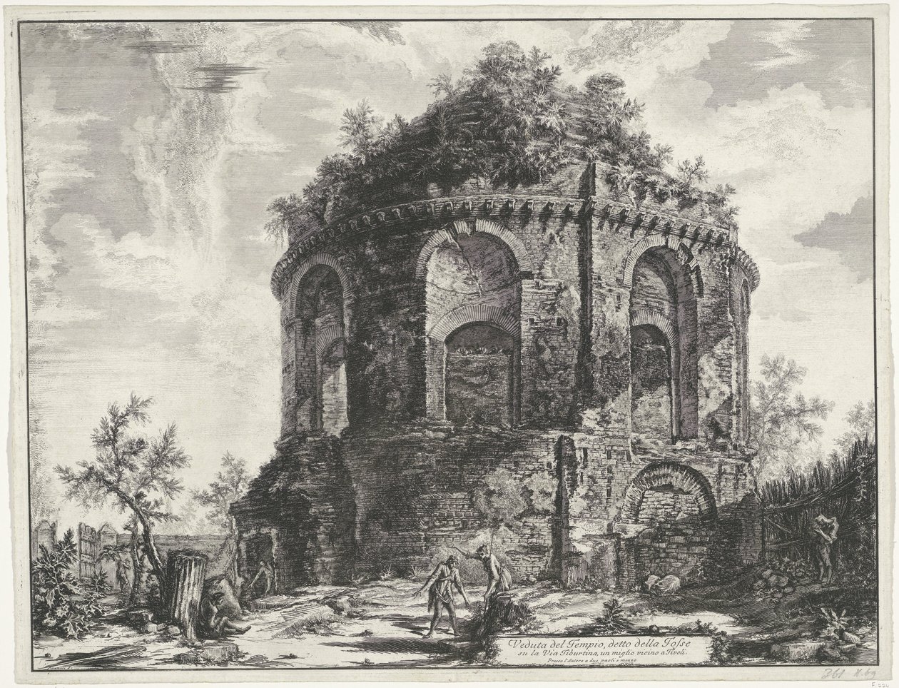 Tempio della Tosse vicino a Tivoli da Giovanni Battista Piranesi