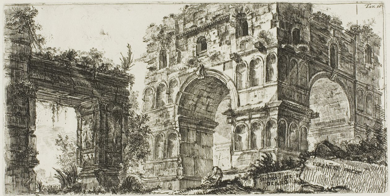Tempio di Giano, tavola 11 da Alcune vedute di archi trionfali e altri monumenti da Giovanni Battista Piranesi