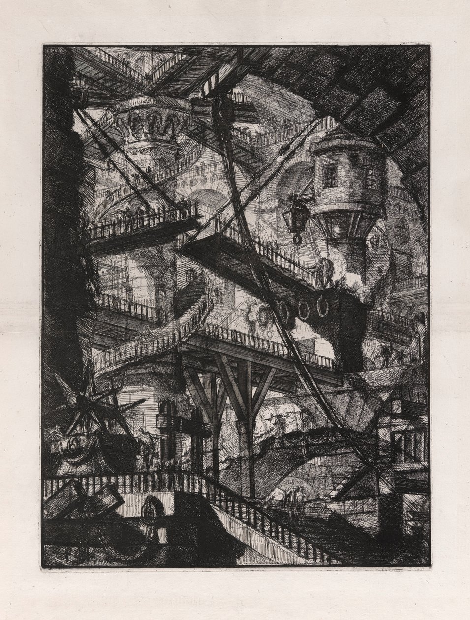 Il ponte levatoio, tavola 7 da Carceri da Giovanni Battista Piranesi
