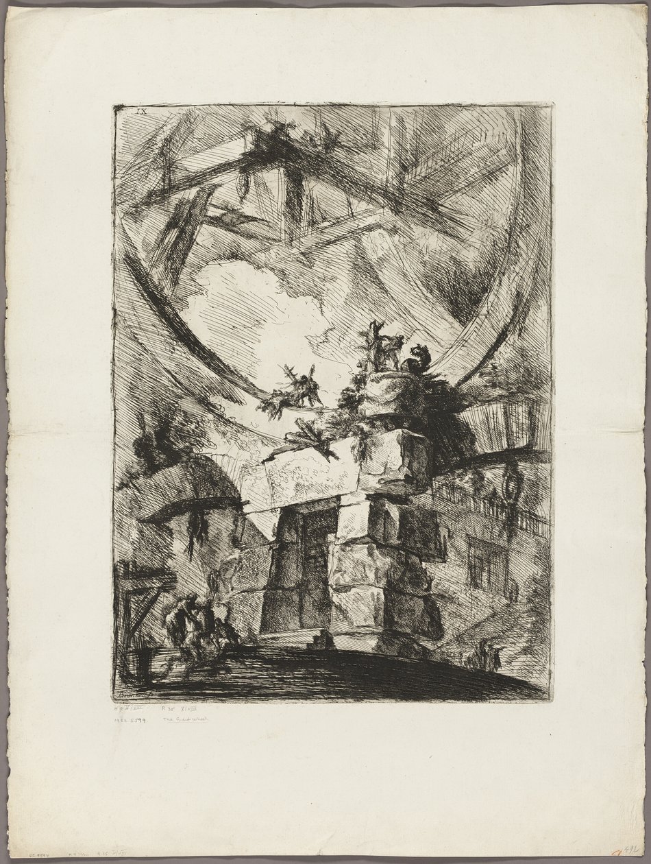 La Ruota Gigante, tavola 9 da Prigioni Immaginarie da Giovanni Battista Piranesi