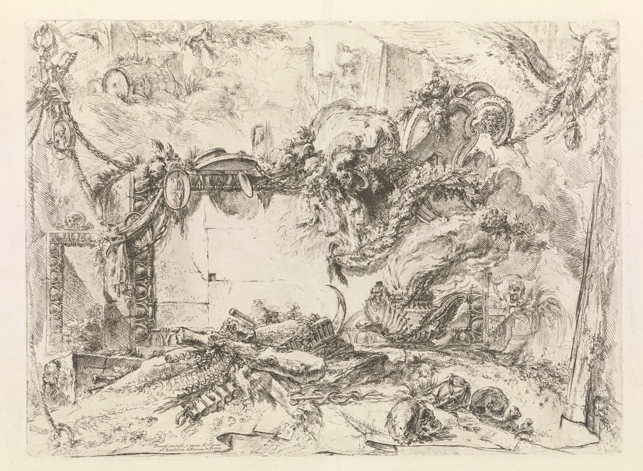 La tavoletta monumentale, da Grotteschi da Giovanni Battista Piranesi