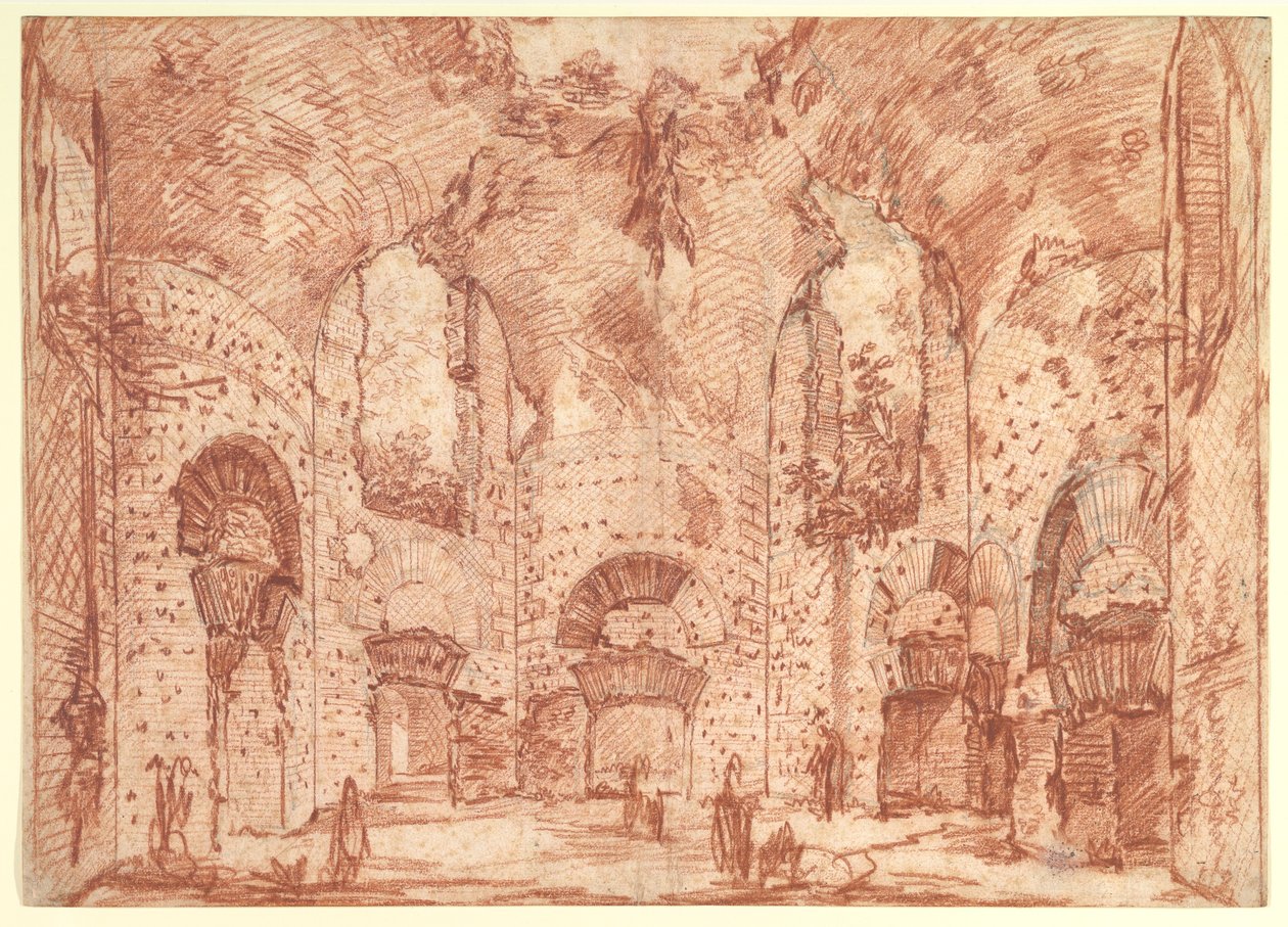 La sala ottagonale nelle Piccole Terme della Villa di Adriano (Tivoli) da Giovanni Battista Piranesi