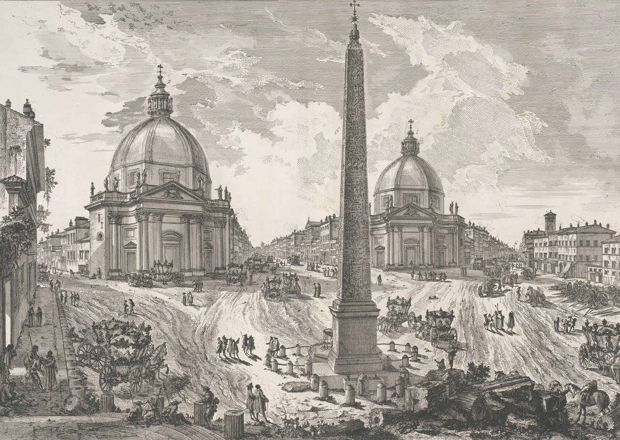 Veduta della Piazza del Popolo, ca. 1750 da Giovanni Battista Piranesi