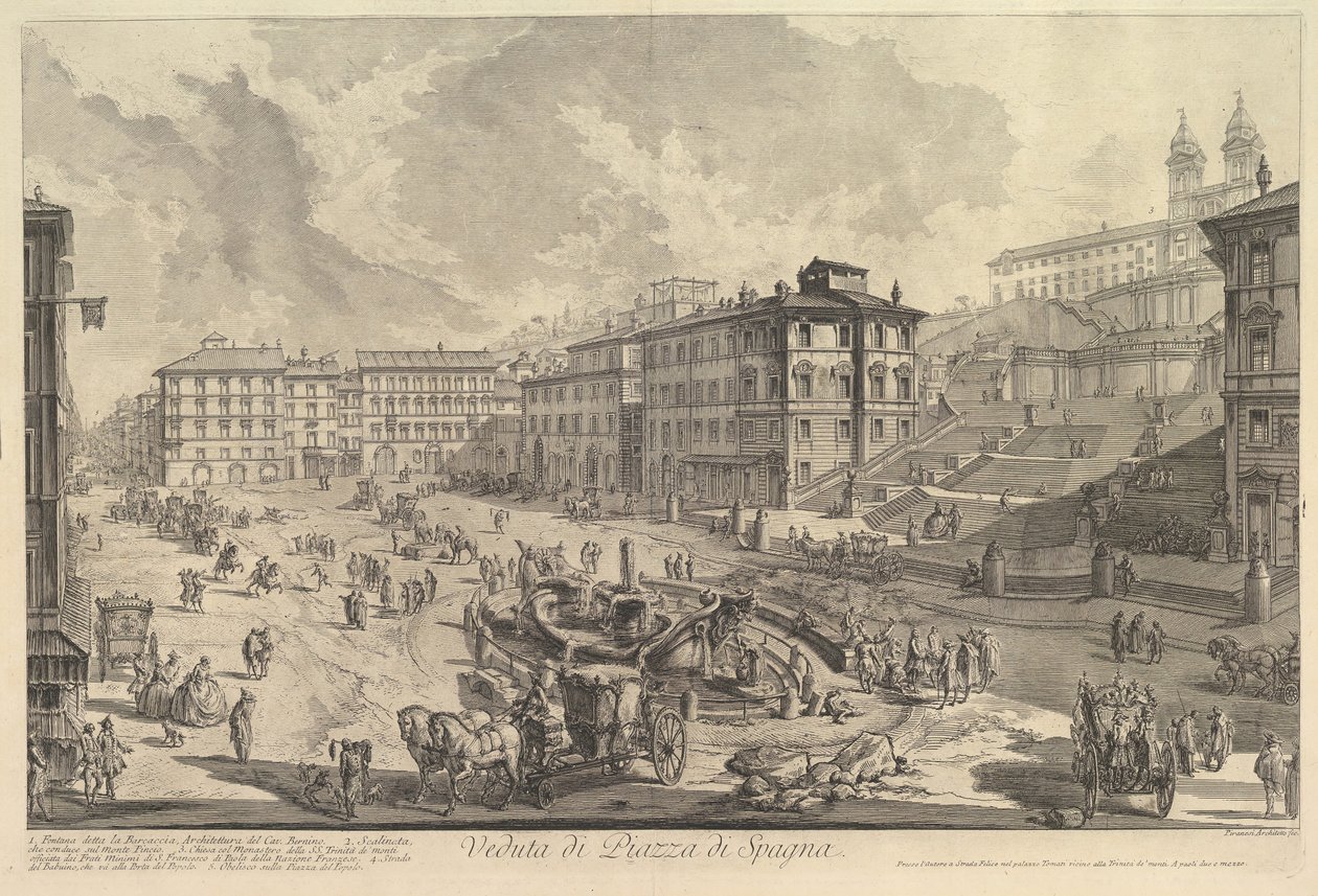 Piazza di Spagna Veduta di Piazza di Spagna da Giovanni Battista Piranesi