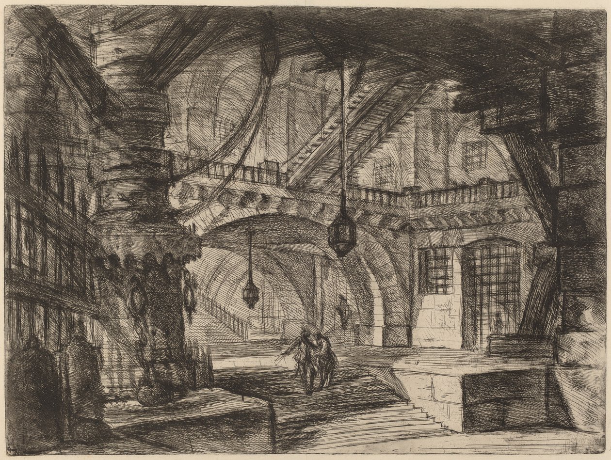 Il molo con catene da Giovanni Battista Piranesi