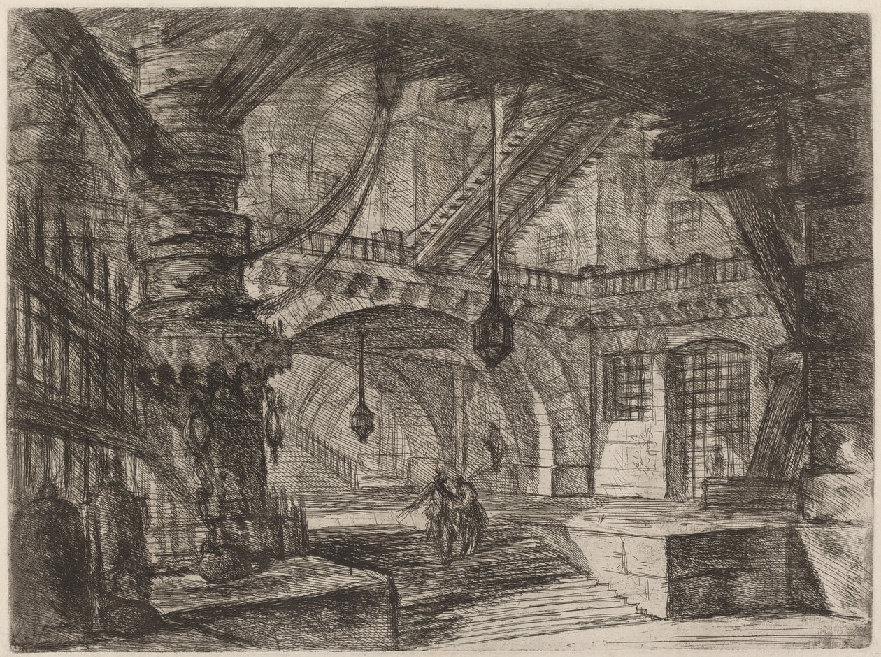 Il molo con catene da Giovanni Battista Piranesi