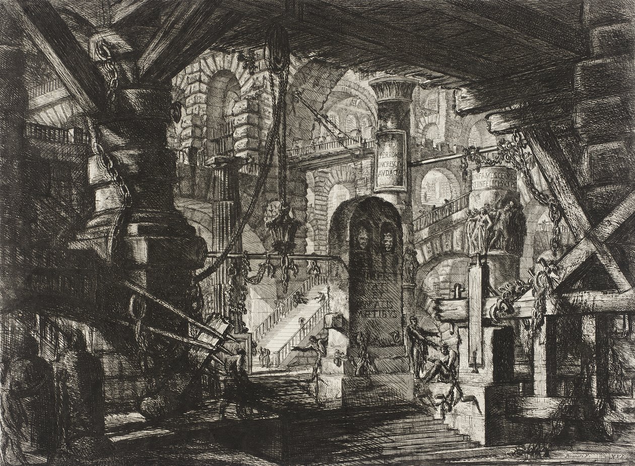 Il molo con catene da Giovanni Battista Piranesi