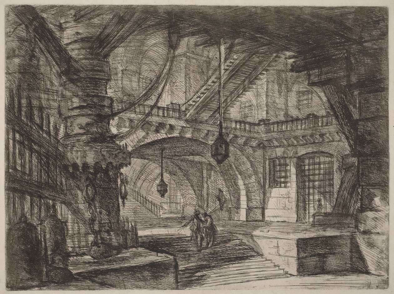 Il molo con catene da Giovanni Battista Piranesi