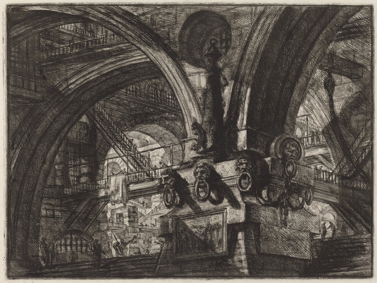 Il molo con una lampada da Giovanni Battista Piranesi