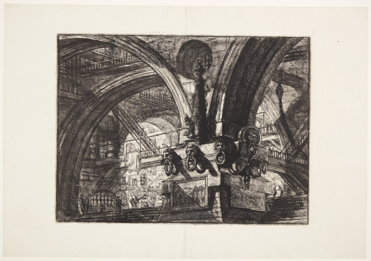 Il molo con una lampada da Giovanni Battista Piranesi