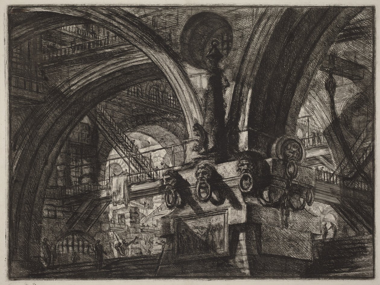 Il molo con un lampione da Giovanni Battista Piranesi