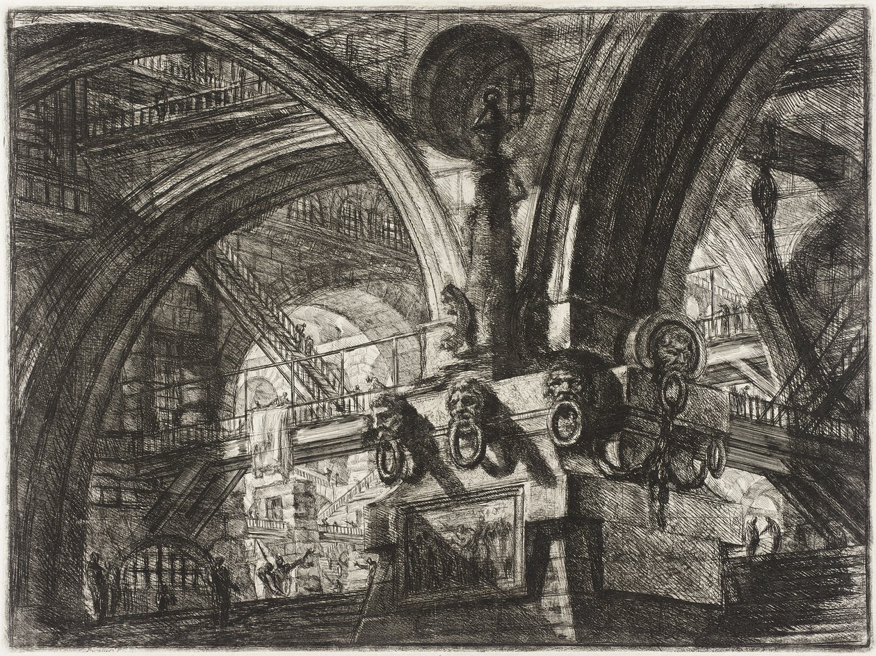 Il molo con un lampione da Giovanni Battista Piranesi