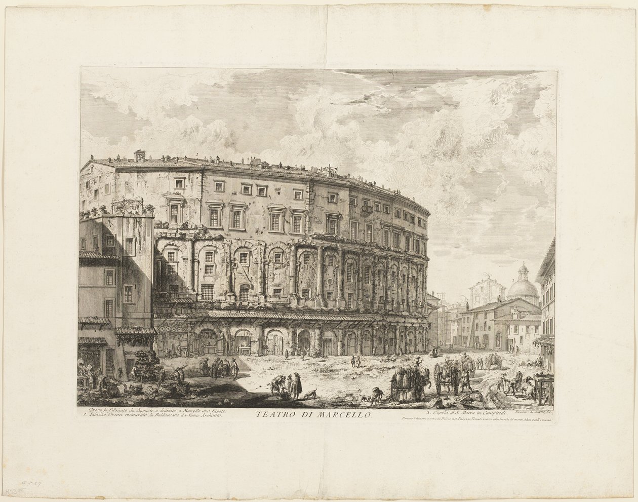 Il Teatro di Marcello, da Vedute di Roma da Giovanni Battista Piranesi
