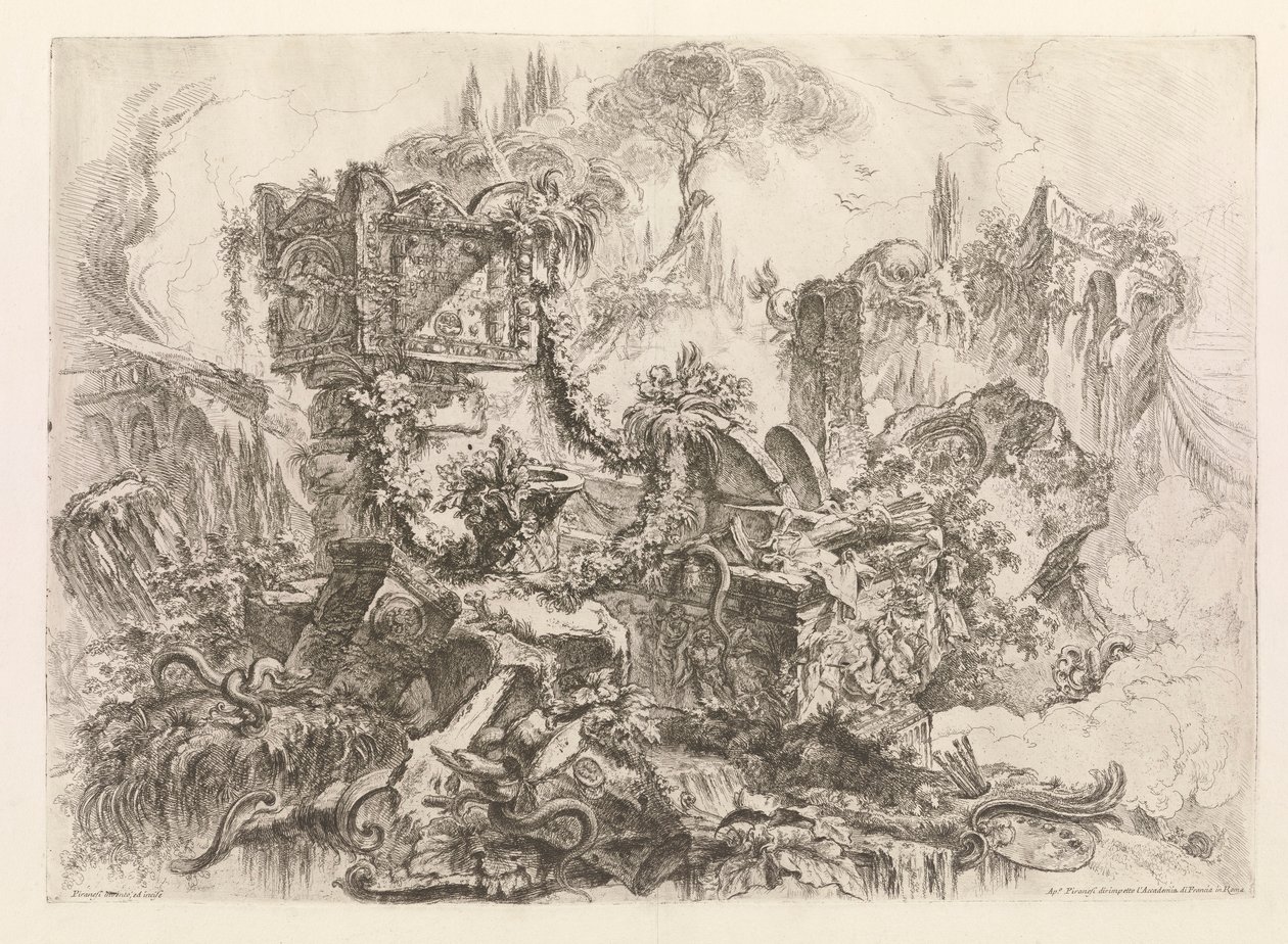 La Tomba di Nerone, da Grotteschi da Giovanni Battista Piranesi