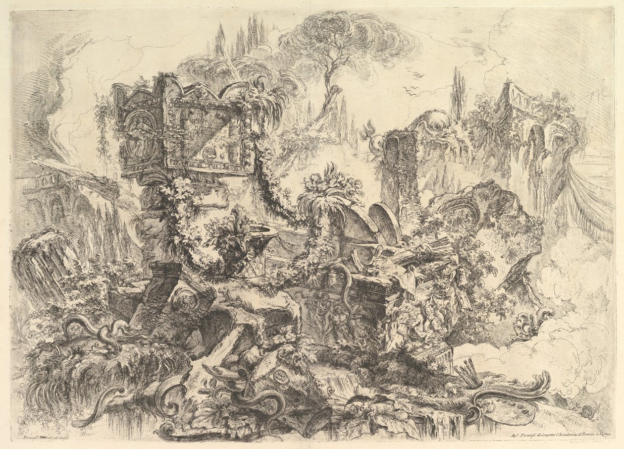 La tomba di Nerone, dai Grotteschi da Giovanni Battista Piranesi