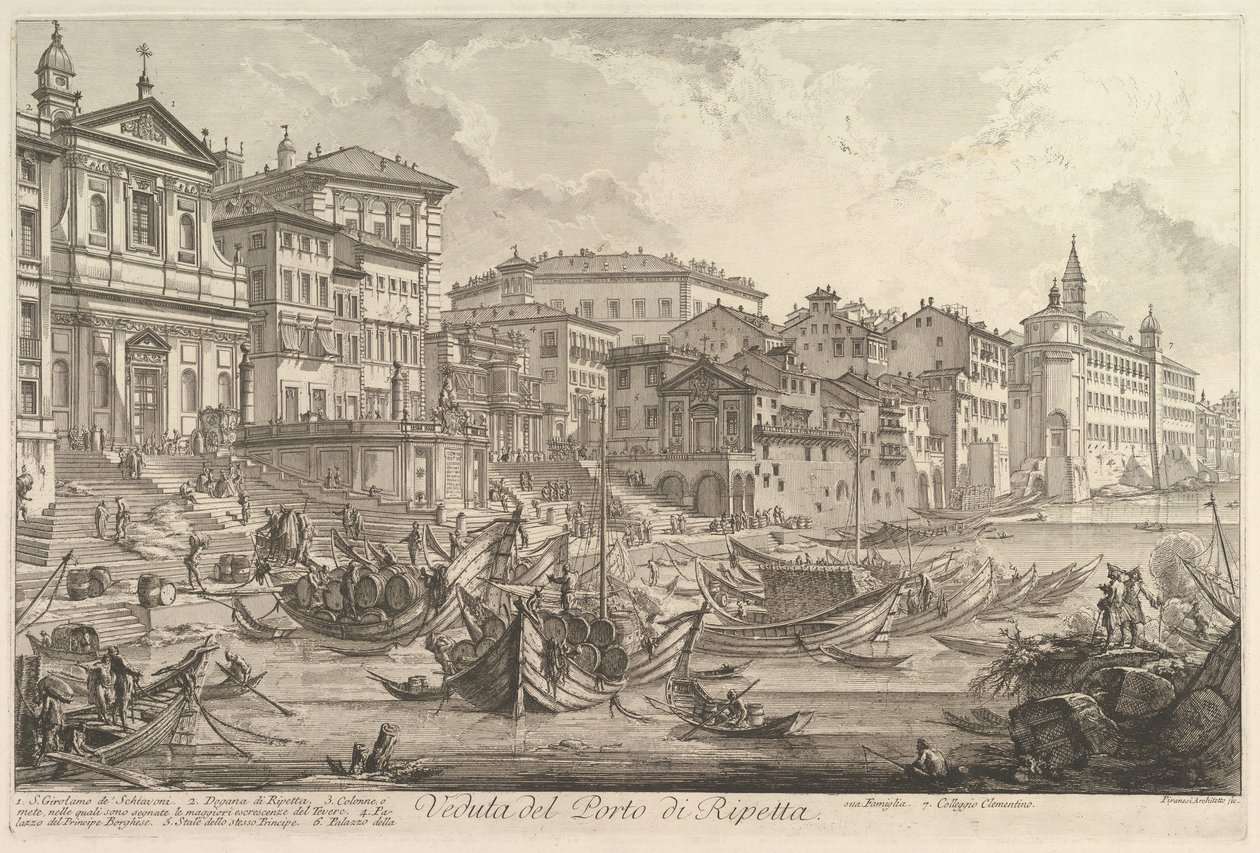 Il porto più piccolo, chiamato Porto di Ripetta Veduta del Porto di Ripetta, ca. 1753 da Giovanni Battista Piranesi