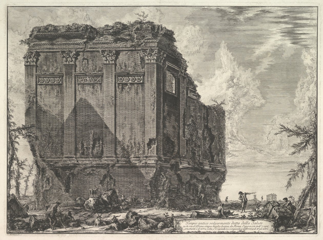 Il cosiddetto Tempio di Salus, sulla strada per Albano da Giovanni Battista Piranesi