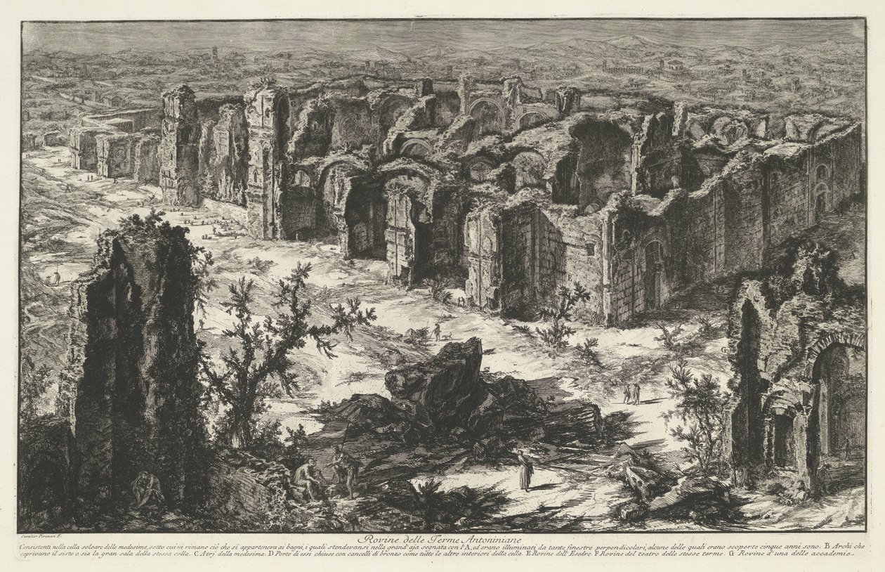 Terme di Caracalla a Roma da Giovanni Battista Piranesi
