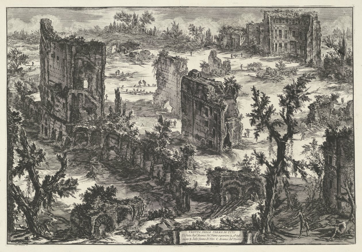 Terme di Traiano a Roma da Giovanni Battista Piranesi