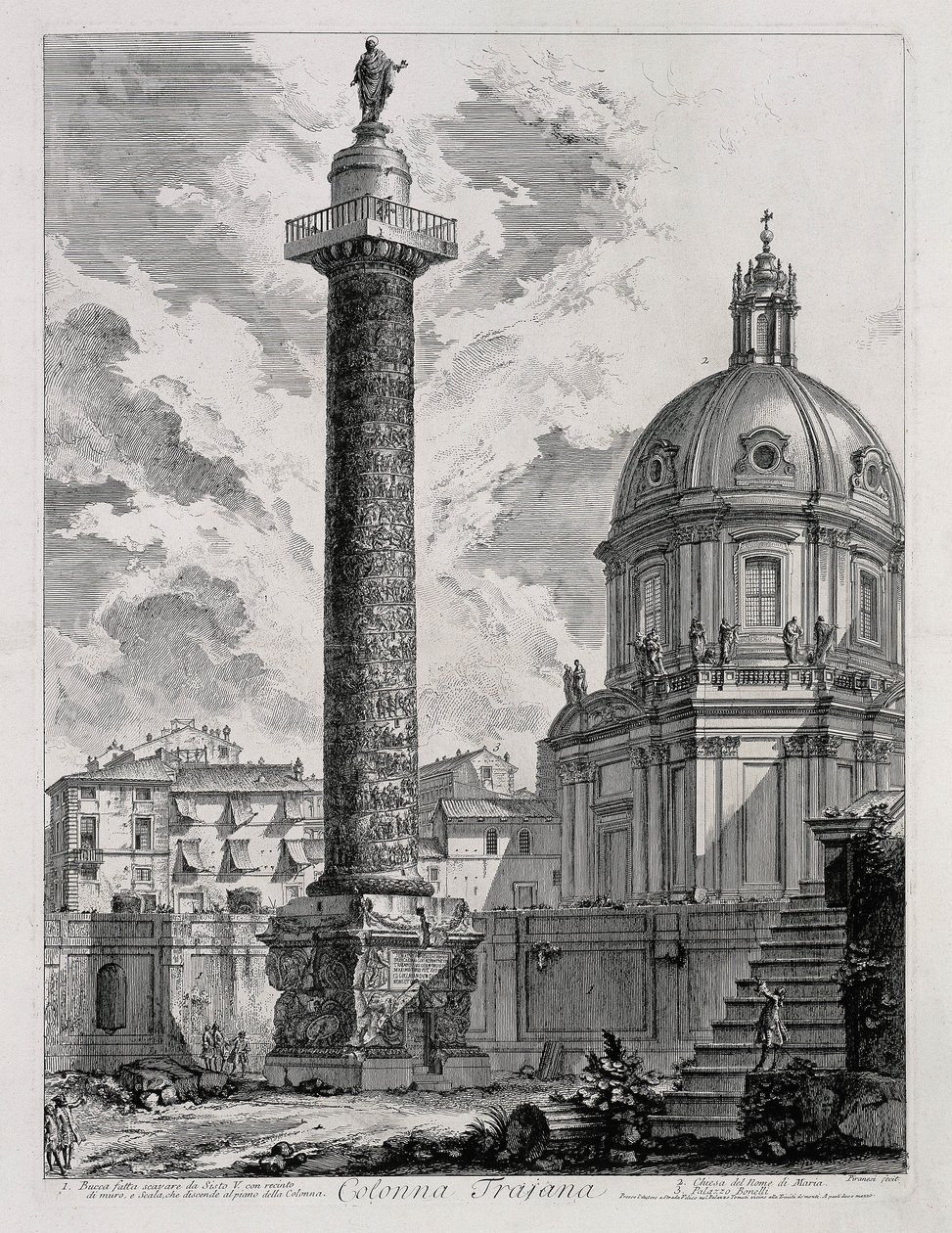 Colonna Traiana (da: Vedute di Roma) da Giovanni Battista Piranesi