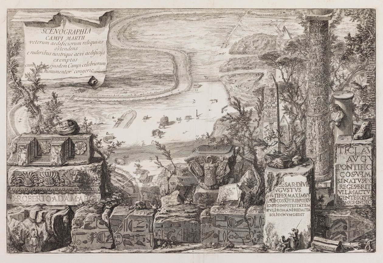 Veduta sul Campo Marzio da Giovanni Battista Piranesi