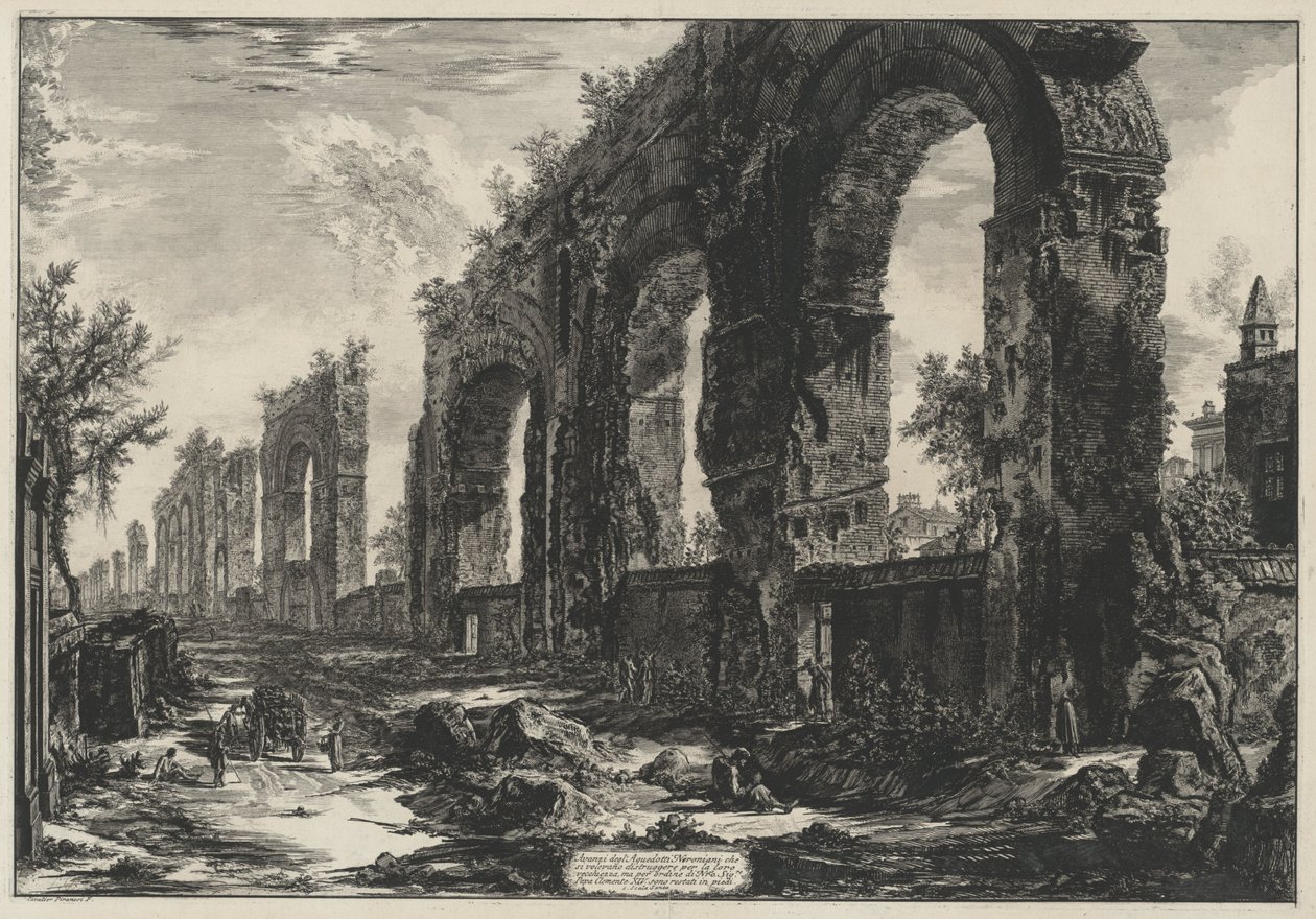 Resti degli acquedotti neroniani (da: Vedute di Roma) da Giovanni Battista Piranesi