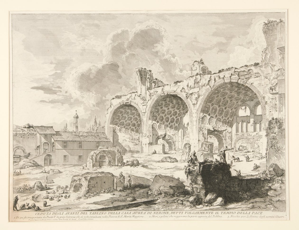 Veduta degli Avanzi del Tablino della Casa Aurea di Nerone, detti volgarmente il Tempio della Pace da Giovanni Battista Piranesi
